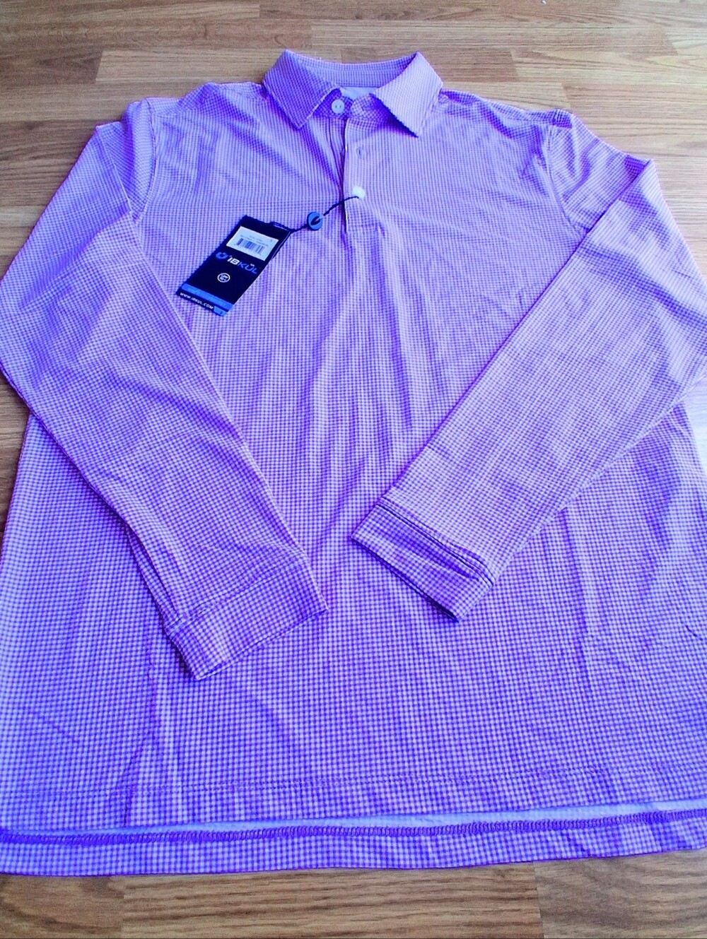 NWT Mens IBKUL, Violet, White Polo Shirt Sz Sm